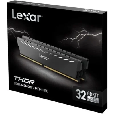 Barrette mémoire 32Go DIMM DDR4 Lexar  3200Mhz (Noir)