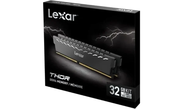 Barrette mémoire 32Go DIMM DDR4 Lexar  3200Mhz (Noir)