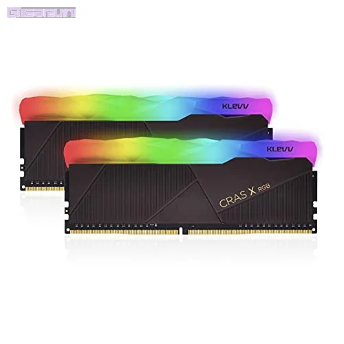 Kit Barrettes mémoire 32Go (2x16Go) DIMM DDR4 Klevv Cras X RGB 3600Mhz (Noir) – Image 2