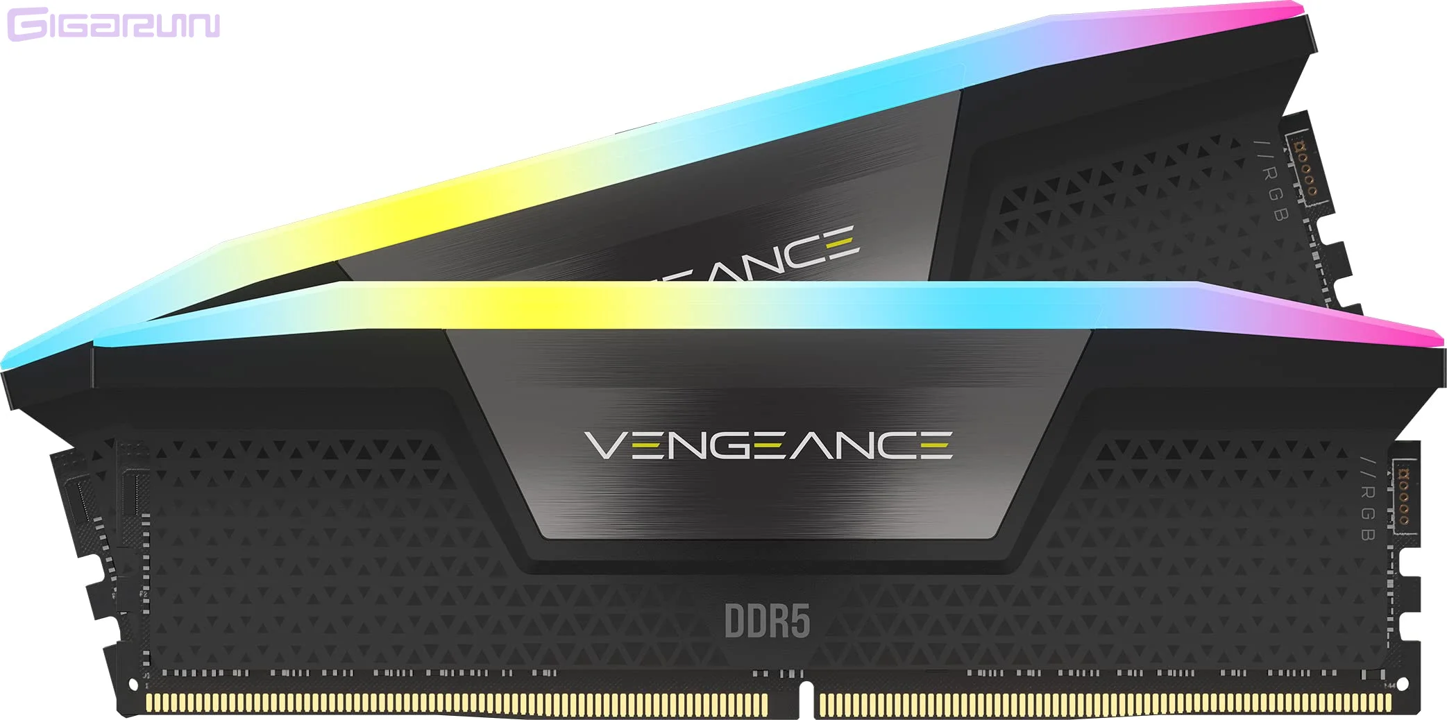 Kit Barrettes mémoire 32Go (2x16Go) DIMM DDR5 Corsair Vengeance  5200MHz AMD Expo (Noir) – Image 2