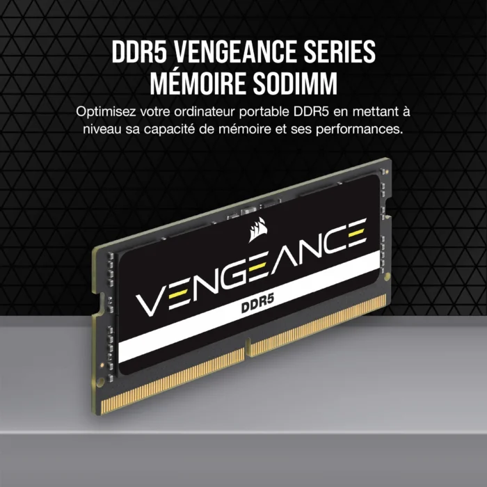 Barrette mémoire 24Go DIMM DDR5 Crucial Pro 5600MHz (Noir) – Image 2