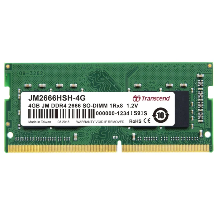 Barrette mémoire SODIMM 16Go DDR4 Transcend JetRam 3200Mhz CL22 (Vert) – Image 2