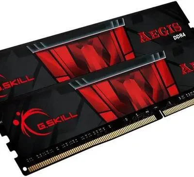 Kit Barrettes mémoire 32Go (2x16Go) DIMM DDR4 G.Skill Aegis  3000Mhz (Noir et Rouge)