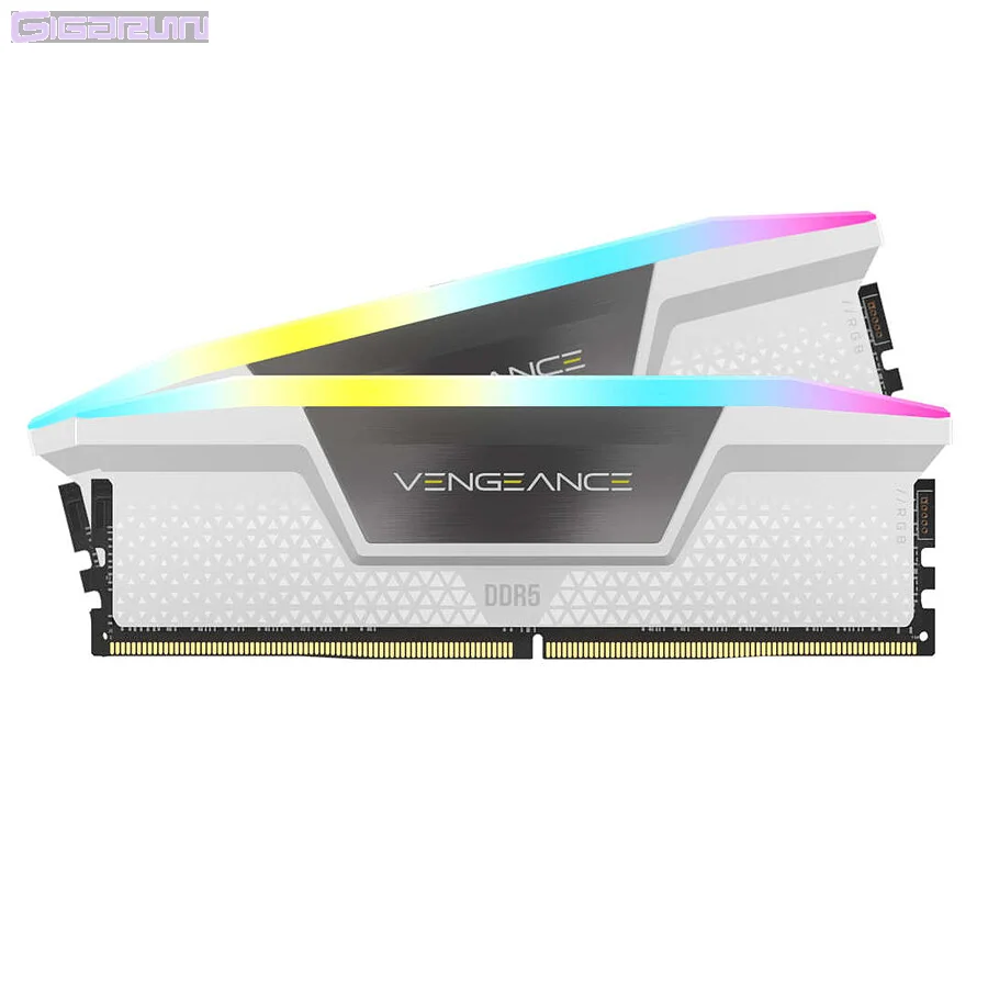 Kit Barrettes mémoire 32Go (2x16Go) DIMM DDR5 Corsair Vengeance RGB  5200MHz (Blanc) CL40 – Image 2