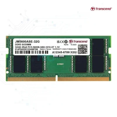Barrette mémoire SODIMM 16Go DDR4 Transcend 2666Mhz (Vert)