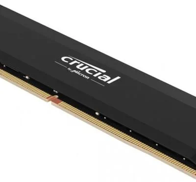 Kit Barrettes mémoire 32Go (2x16Go) DIMM DDR5 Crucial Pro OC Gaming 6400MHz (Noir)
