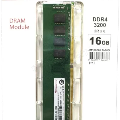Kit Barrettes mémoire 16Go (2x8go) DIMM DDR4 Transcend JetRam 3200Mhz (Vert)