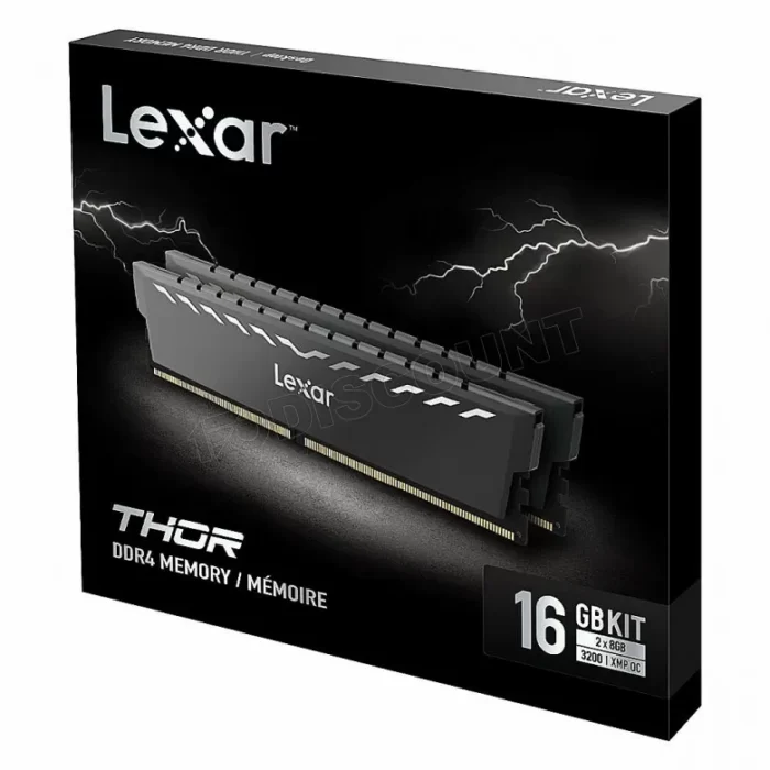 Barrette mémoire 32Go DIMM DDR4 Lexar  3200Mhz (Noir) – Image 2