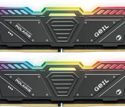 Kit Barrettes mémoire 32Go (2x16Go) DIMM DDR5 GeIL Polaris RGB 5600Mhz AMD Expo (Noir)