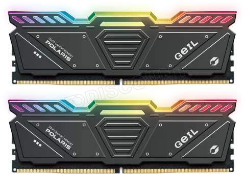 Kit Barrettes mémoire 32Go (2x16Go) DIMM DDR5 GeIL Polaris RGB 5600Mhz AMD Expo (Noir)