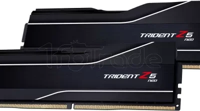Kit Barrettes mémoire 32Go (2x16Go) DIMM DDR5 G.Skill Trident Z5 Neo 6000MHz CL32 AMD Expo (Noir)