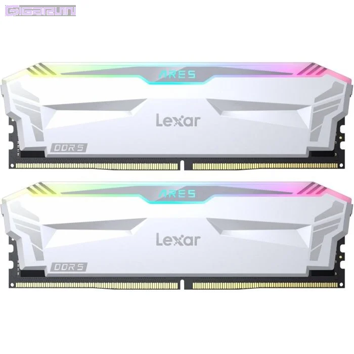 Kit Barrettes mémoire 32Go (2x16Go) DIMM DDR5 Lexar Ares RGB  6400MHz (Blanc) – Image 2