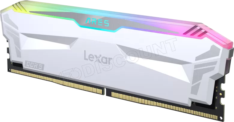 Kit Barrettes mémoire 32Go (2x16Go) DIMM DDR5 Lexar Ares RGB  6400MHz (Blanc) – Image 4