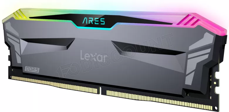 Kit Barrettes mémoire 32Go (2x16Go) DIMM DDR5 Lexar Ares RGB  6400MHz (Noir) – Image 2