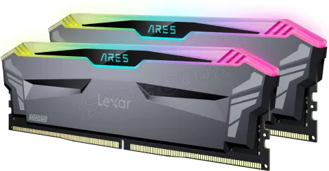Kit Barrettes mémoire 32Go (2x16Go) DIMM DDR5 Lexar Ares RGB 6800MHz (Noir) – Image 2