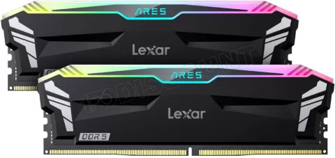 Kit Barrettes mémoire 32Go (2x16Go) DIMM DDR5 Lexar Ares RGB 7200MHz (Noir) – Image 2