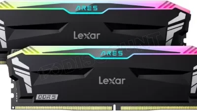 Kit Barrettes mémoire 32Go (2x16Go) DIMM DDR5 Lexar Ares 2nd Gen RGB 6000MHz (Noir)