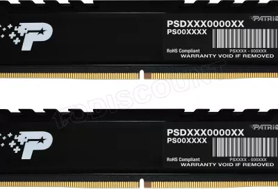 Kit Barrettes mémoire 32Go (2x16Go) DIMM DDR5 Patriot Signature Line Premium  5600MHz (Noir)