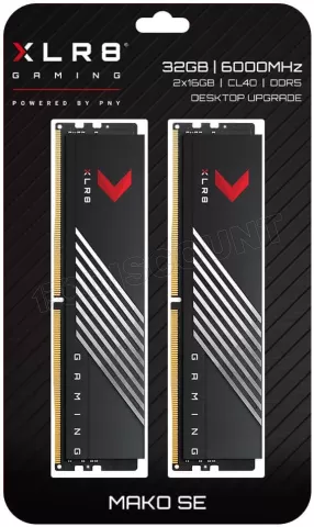 Kit Barrettes mémoire 32Go (2x16Go) DIMM DDR5 PNY XLR8 Gaming Mako  6000MHz (Noir) – Image 3