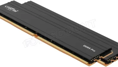 Kit Barrettes mémoire 48Go (2x24Go) DIMM DDR5 Crucial Pro 6000MHz (Noir)
