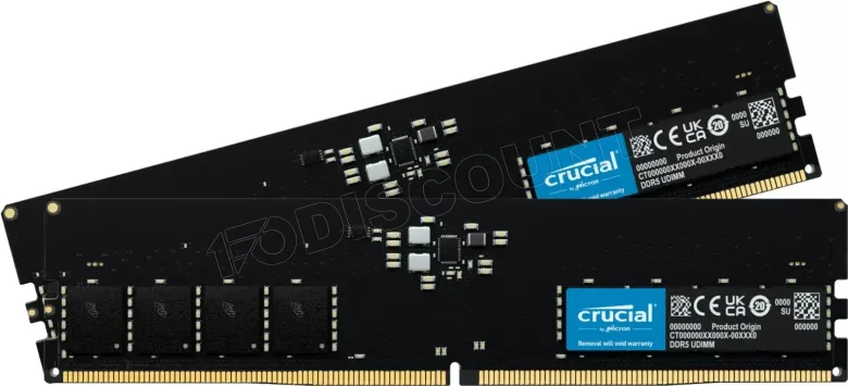 Kit Barrettes mémoire 64Go (2x32Go) DIMM DDR5 Crucial Classic 4800MHz (Noir) – Image 3