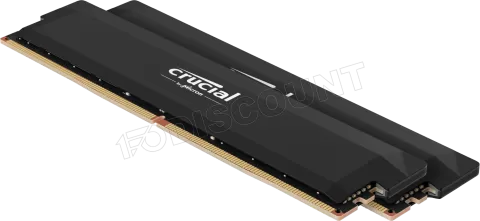 Kit Barrettes mémoire 64Go (2x32Go) DIMM DDR5 Crucial Pro OC Gaming 6000MHz (Blanc)