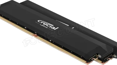 Kit Barrettes mémoire 64Go (2x32Go) DIMM DDR5 Crucial Pro OC Gaming 6000MHz (Noir)