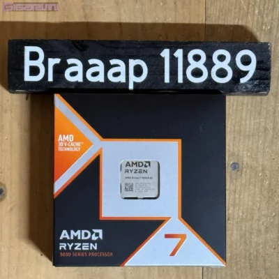 Processeur AMD Ryzen 7 9800X3D (5,2 Ghz) AM5 Version OEM (Tray)