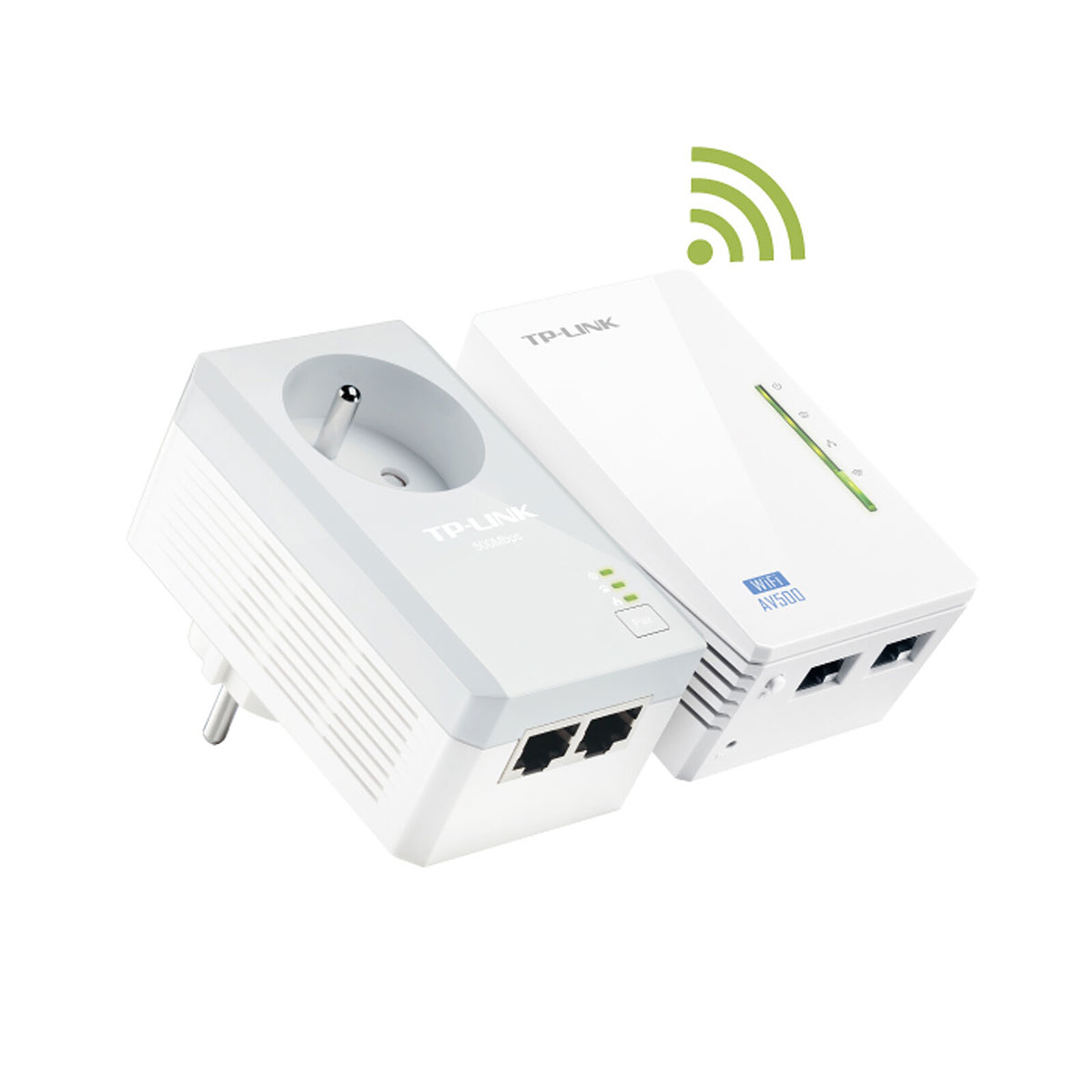 Kit 2 CPL AV600 + WiFi N 300 Mbps sans prise