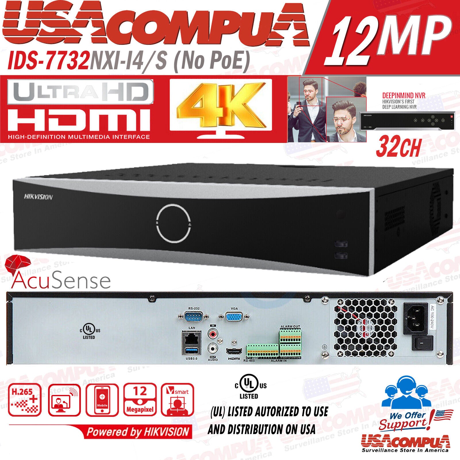 Hikvision DS-7732NXI-I4/S(E) 32-ch 1U AcuSense 4K NVR – Image 3