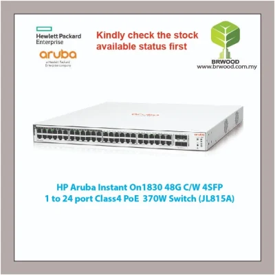 HP Aruba Switch 1830-48G 24xGbL 4xSFP 24xGbL PoE+ (370W) [JL815A]