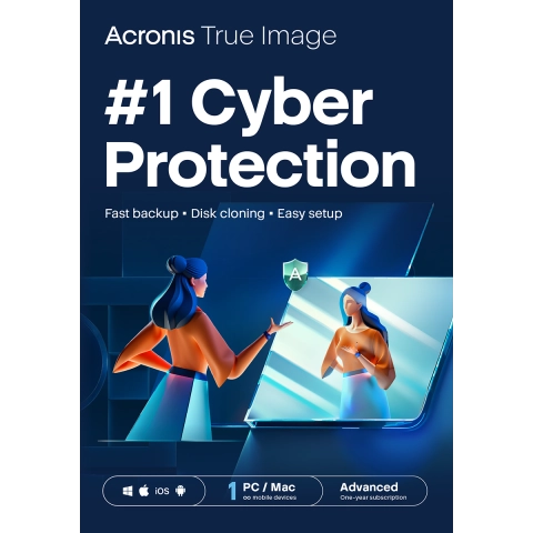 Acronis True Image Advanced 3-PC/MAC + 500 GB Cloud Storage 1 an