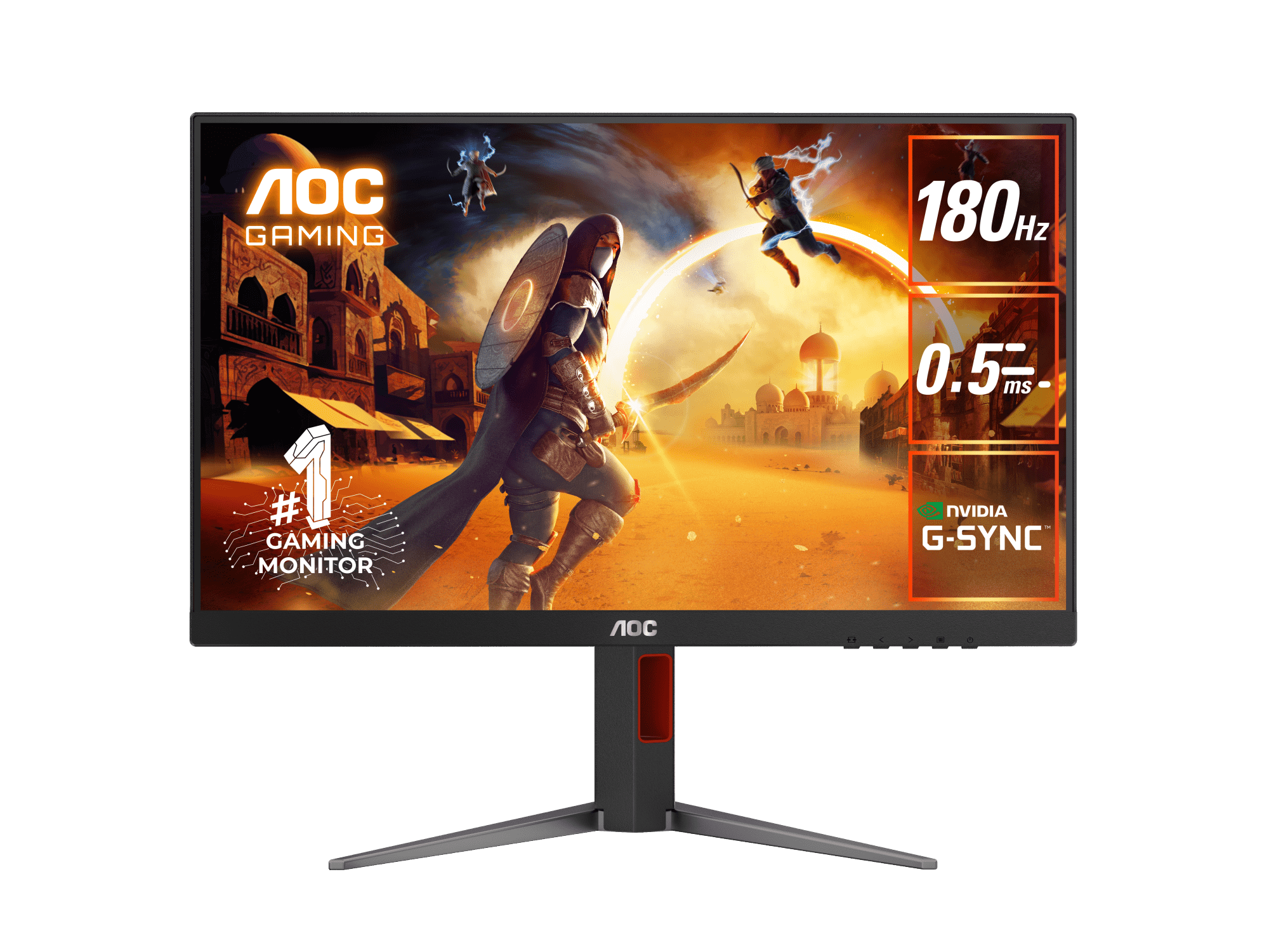 AOC, Gaming, 23,8′ 16:9 Fast IPS 180Hz 1920×1080 – HDR10