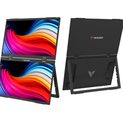 Double Ecran portable 15,6" Verbatim Dual Monitor Essentials Full HD (Noir)