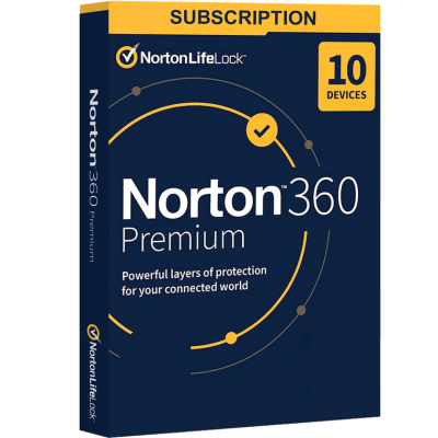 Norton 360 Premium 10-Devices + 75 GB Cloudstorage 1 year (Subscription)