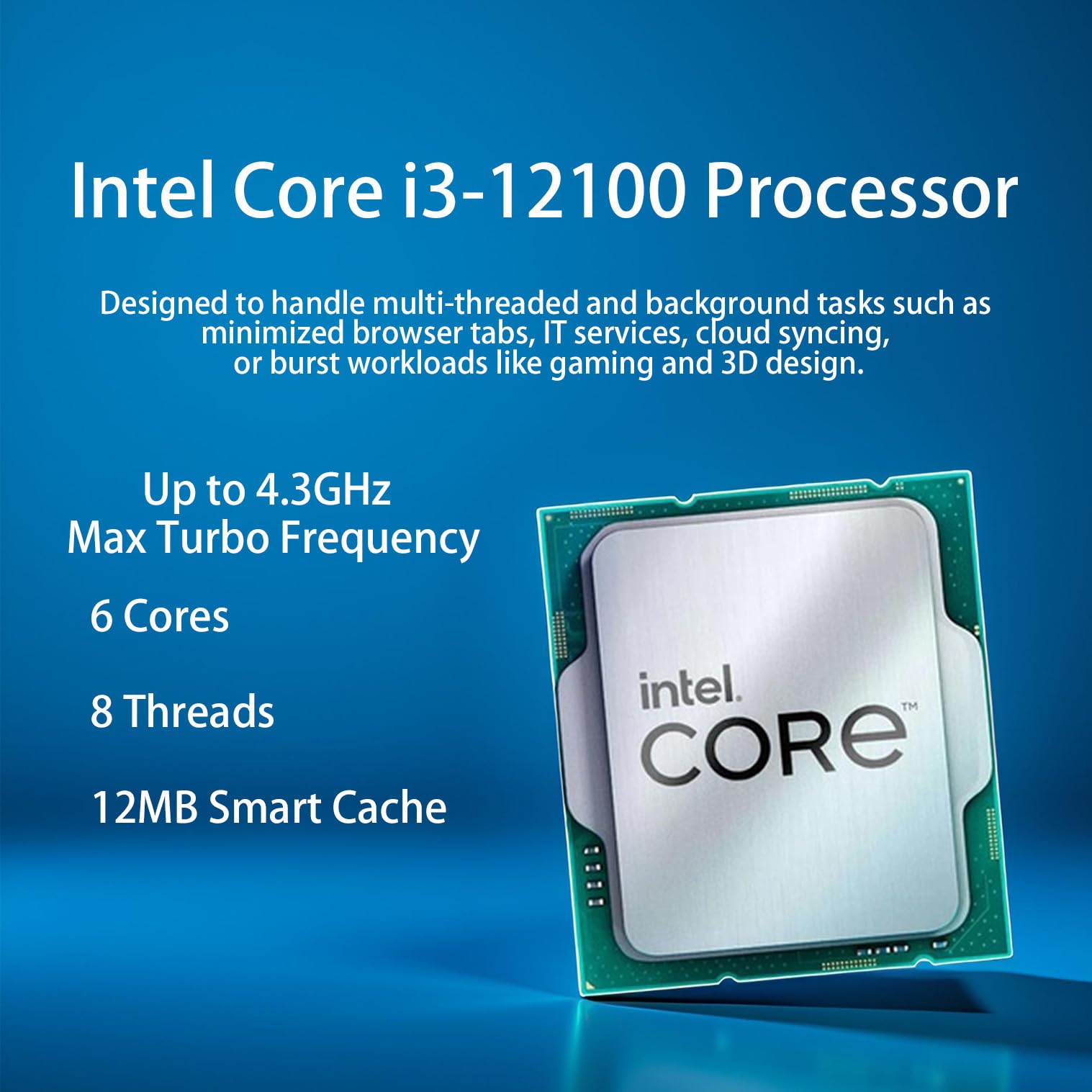 Processeur Intel Core i3-12100 (4,3 Ghz) LGA 1700 – Image 2