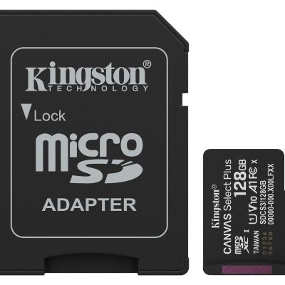 Carte mémoire Micro SD Kingston Canvas Select Plus Gen3 – 128Go