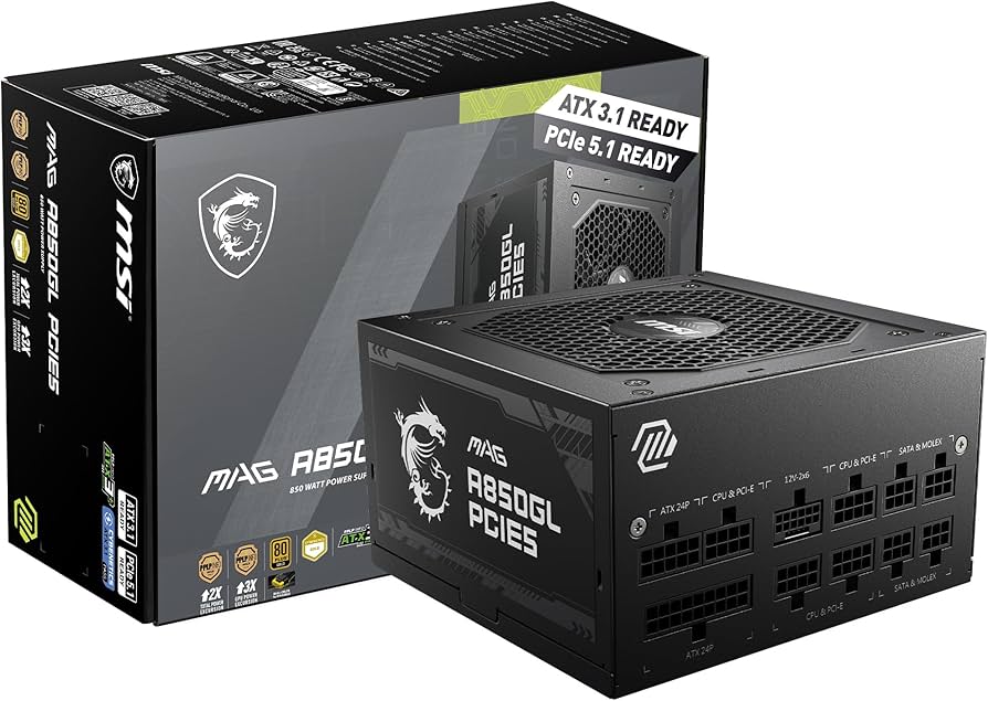 ALIMENTATION MSI ATX 850W 80+ GOLD FM - MAG A850GL