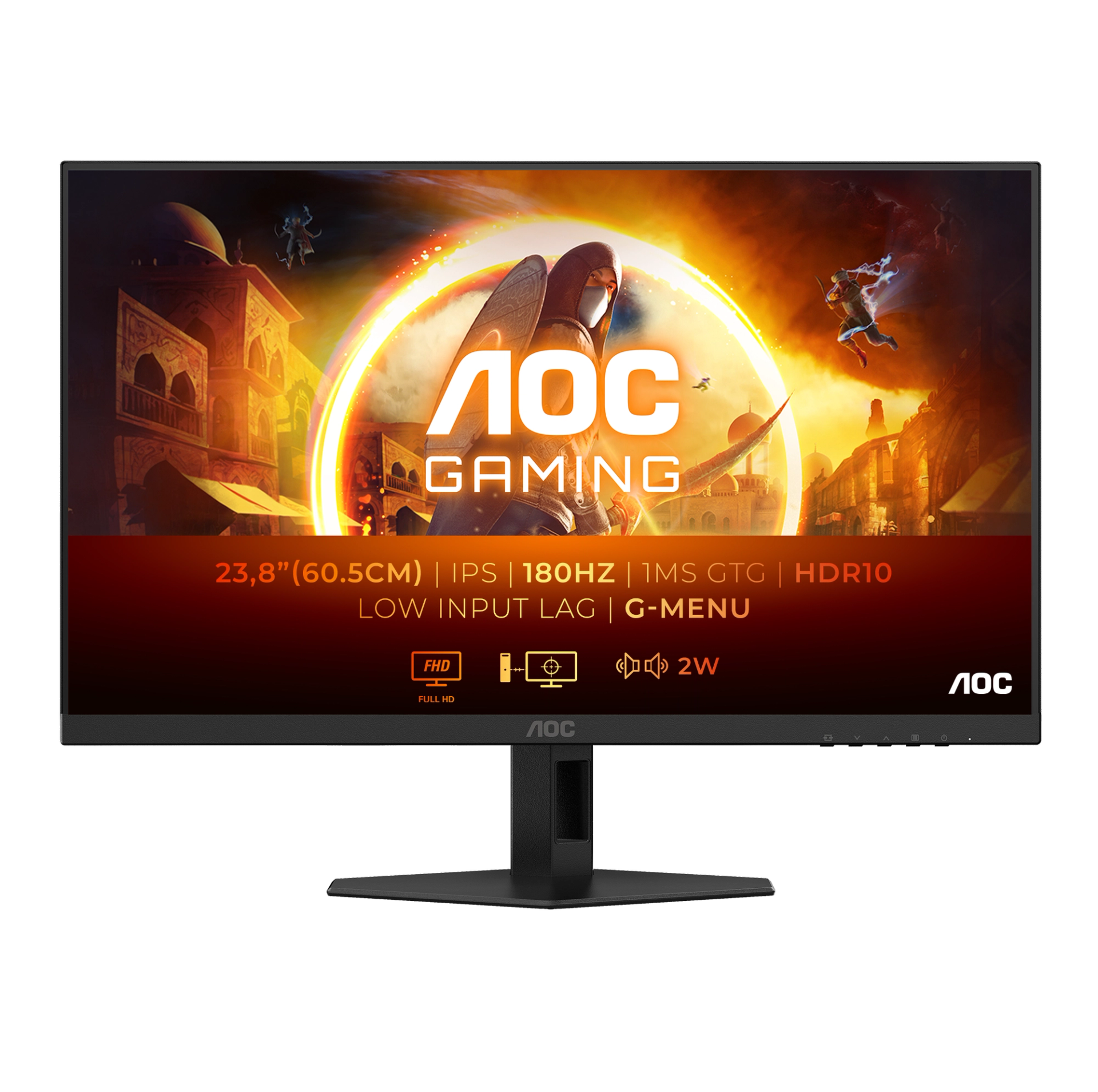 AOC, Gaming, 23,8′ 16:9 Fast IPS 180Hz 1920×1080 – HDR10 – Image 2
