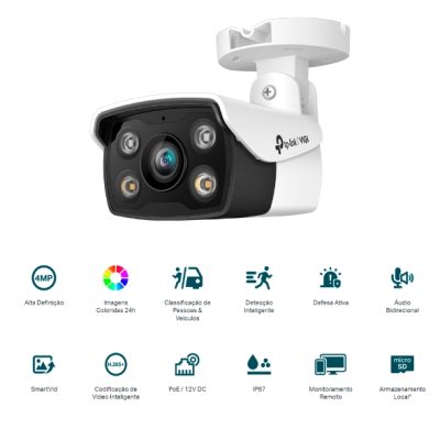 TP-Link VIGI C340 Caméra de sécurité IP extérieure 4MP couleur pleine bullet