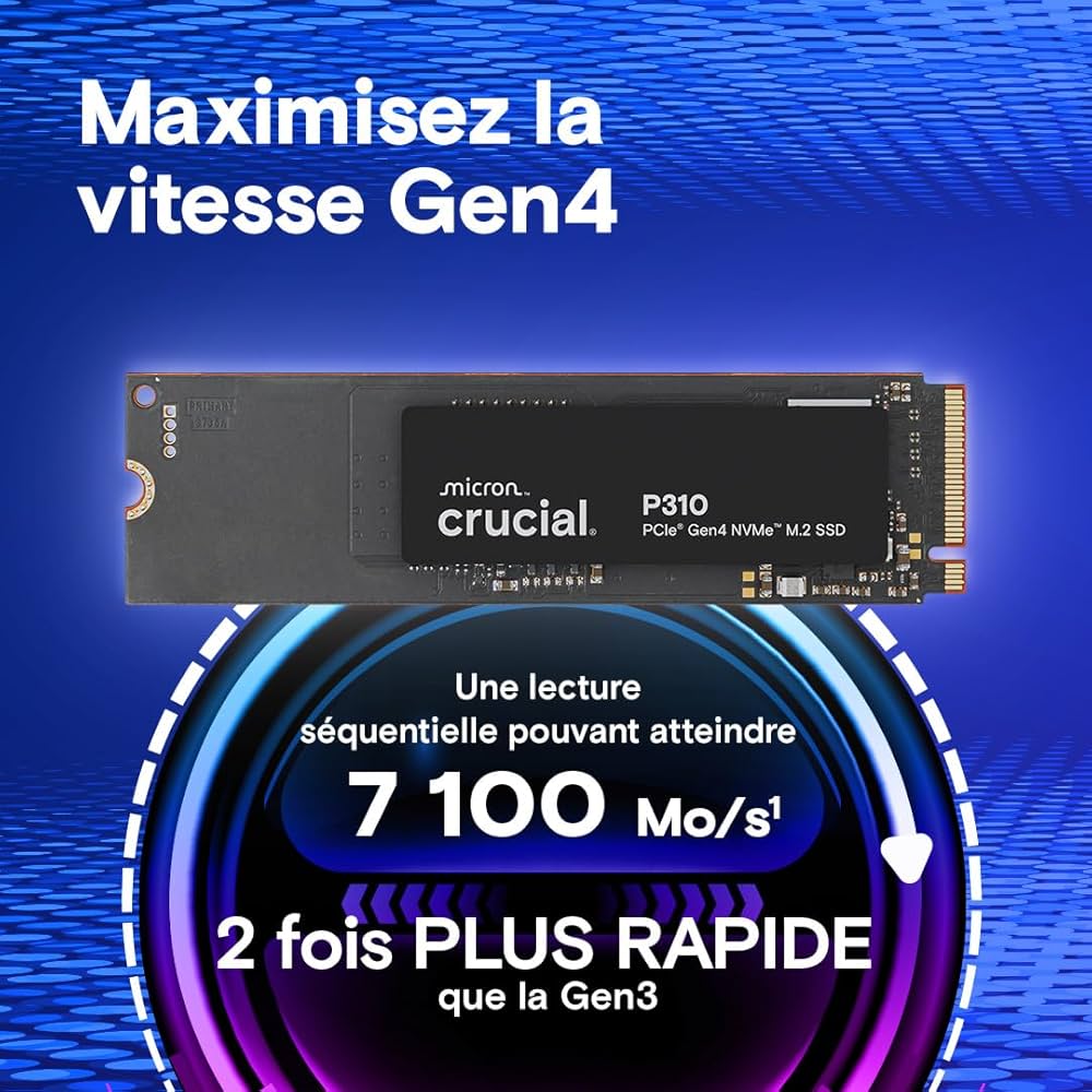 Disque SSD Crucial P310 2To – M.2 NVMe Type 2280 Version OEM (Tray) – Image 3