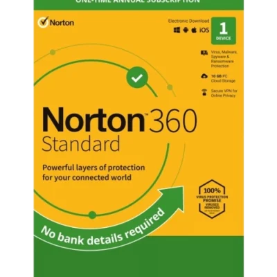 Norton 360 Standard 1-Device + 10 GB Cloudstorage 1 year (Non-Subscription)