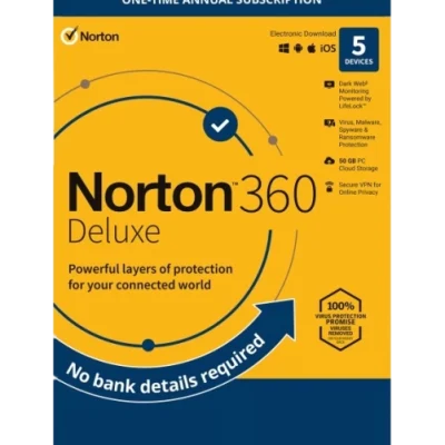Norton 360 Deluxe 3-Devices + 25 GB Cloudstorage 1 year (Non-Subscription)