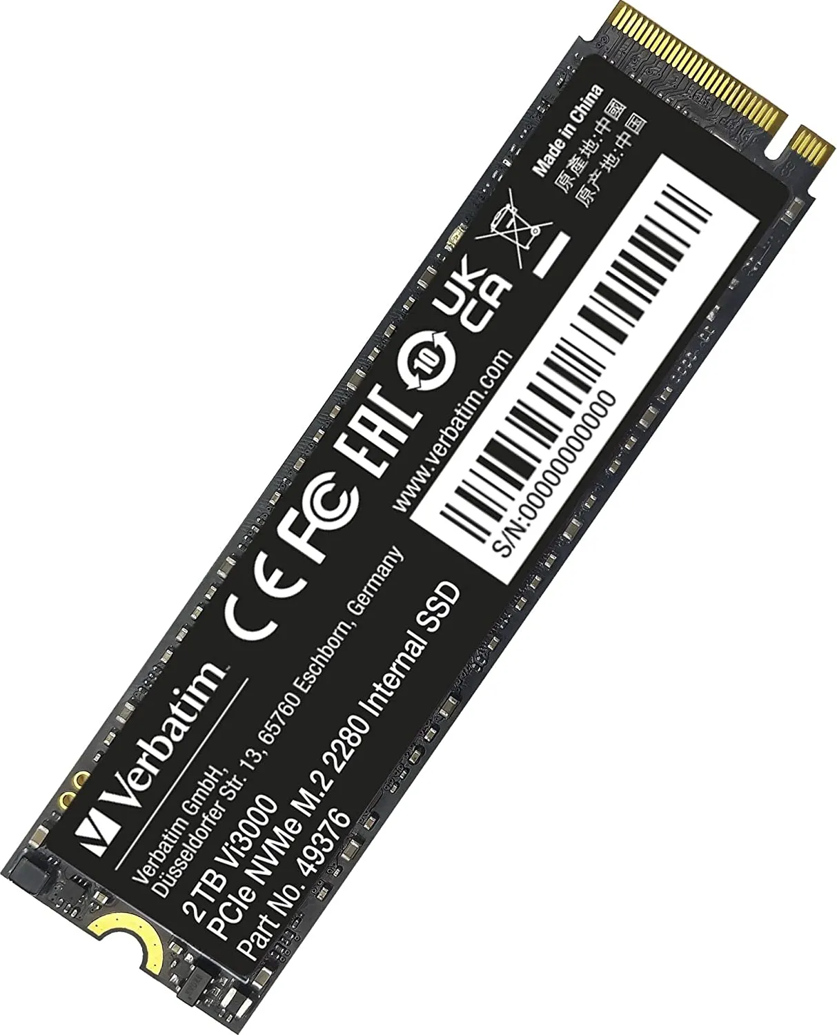 Disque SSD Verbatim Vi3000 256Go – NVMe M.2 Type 2280 – Image 2