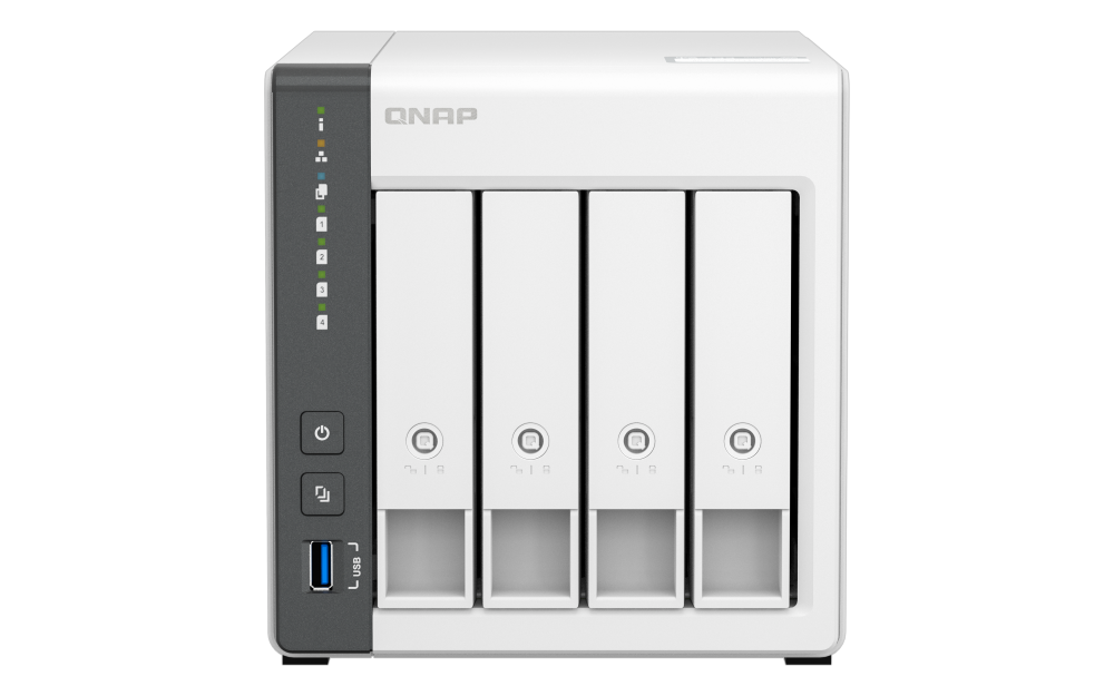 Serveur NAS Qnap TS-433 4Go - 4 baies (Blanc)