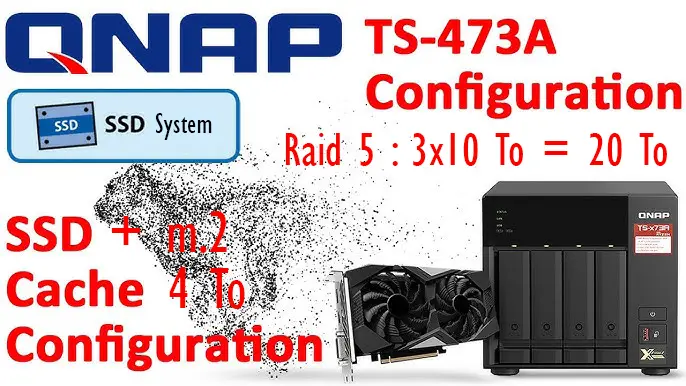 QNAP TS-473A — 4 baies, format Tour, AMD Ryzen V1500B 4c/8t 2,2 GHz