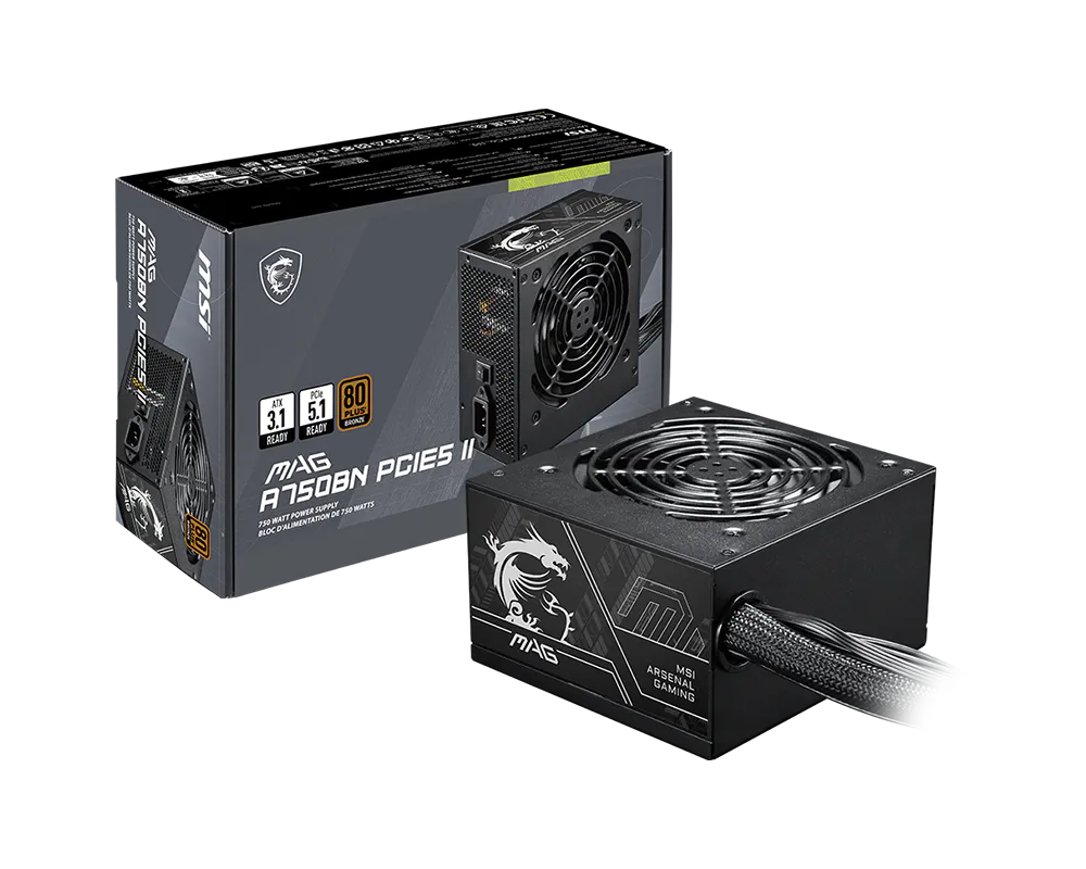 ALIMENTATION MSI ATX 750W 80+ Bronze MAG A750BN – Image 2