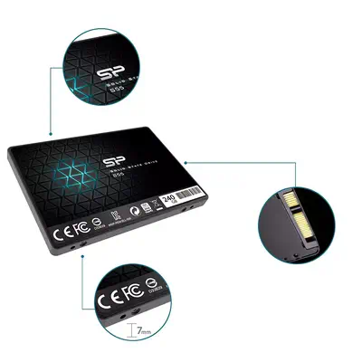 Disque SSD Silicon Power Slim S55 240Go – S-ATA 2,5″