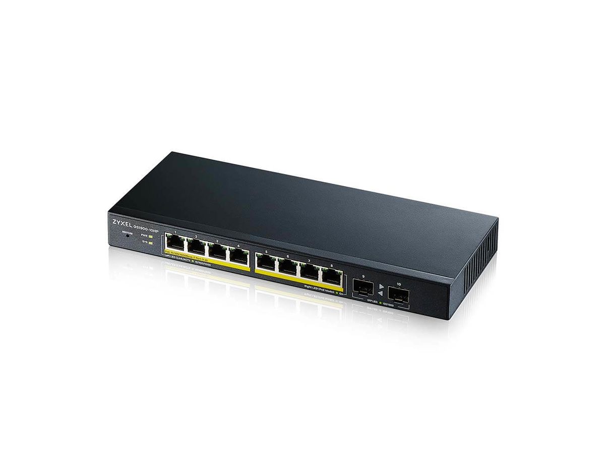 Zyxel GS1900-10HP Géré L2 Gigabit Ethernet (10/100/1000) Connexion Ethernet, supportant