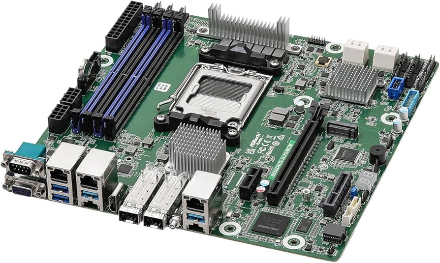 ASRock B650D4U3-2L2Q/BCM, 1xSKT LGA 1718, AMD Ryzen 9000, B650E, SATA, 1xM.2, 2x25GbE, – Image 2